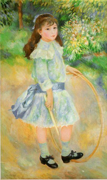 Girl With a Hoop,, Pierre-Auguste Renoir